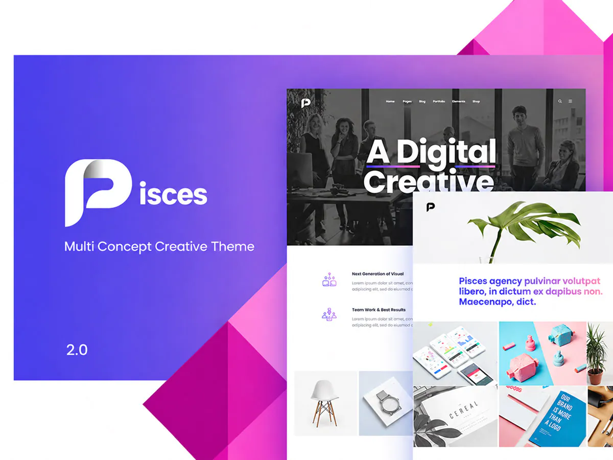Pisces - Multi Concept Creative WordPress Theme